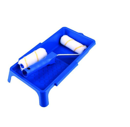 Small Painting Tray & 2 Small Painting Rollers Set