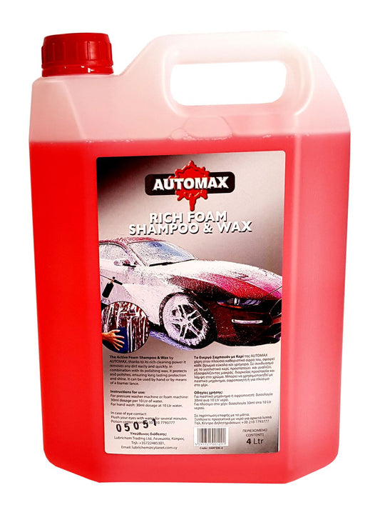 Rich Foam Shampoo & Wax 4ltr